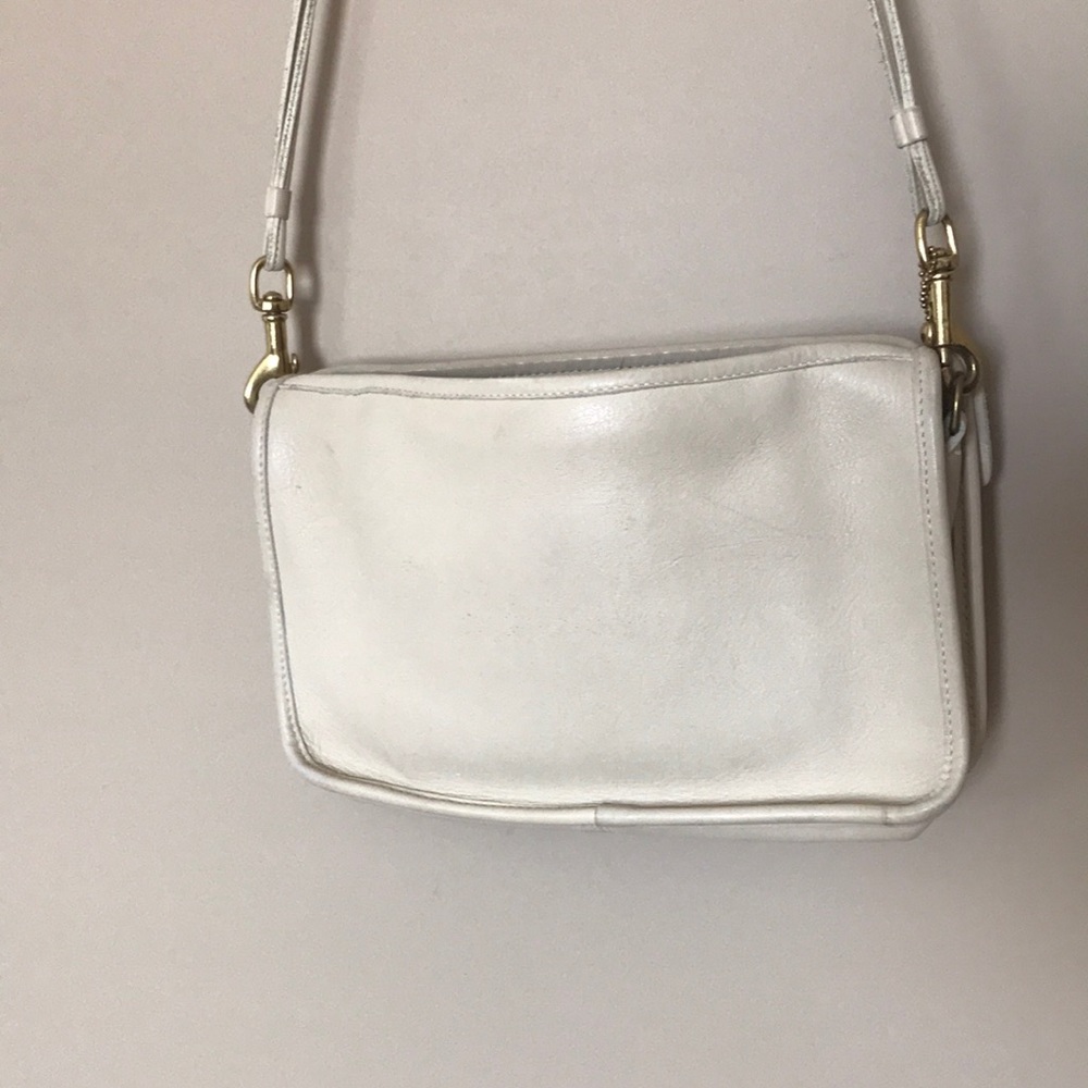 Cream Color Coach Purse - Picture 2 of 3